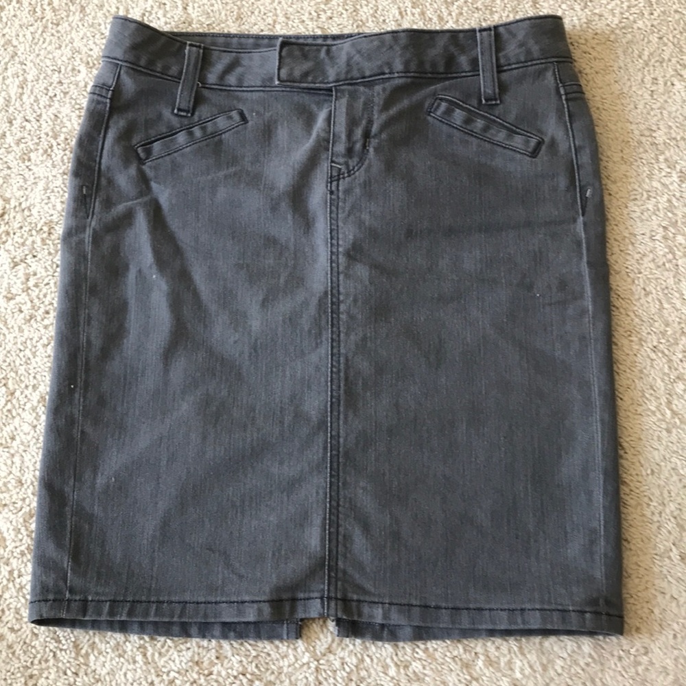 Denim pencil skirt